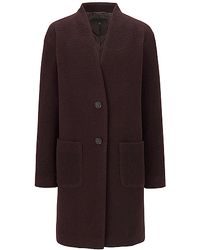 Áo Khoác Dạ Dài Sợi Lông Cừu Uniqlo-nữ-184540-19Wine-M