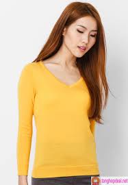 Áo Len Nữ Cotton Cashmere-163491-23 Orange-S