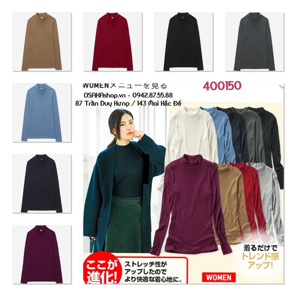 NM_Áo Len Tăm Nữ Uniqlo Cổ 3p