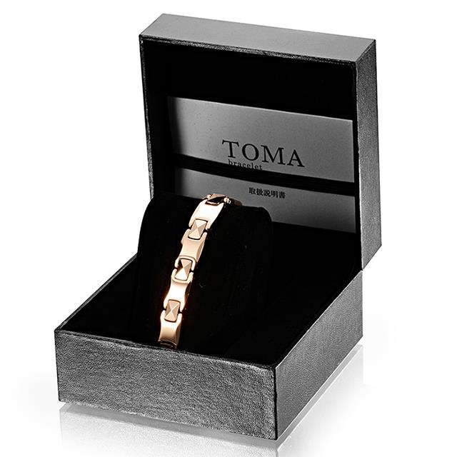 Toma_Vòng Tay Điều Hòa Huyết Áp Nam Đính 3 Đá, Gold 24K