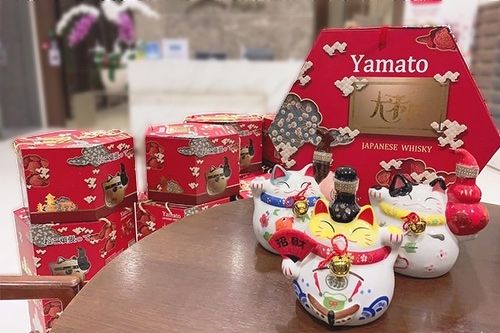 Set 3 Rượu whisky Yamato Mèo Thần Tài Yamato