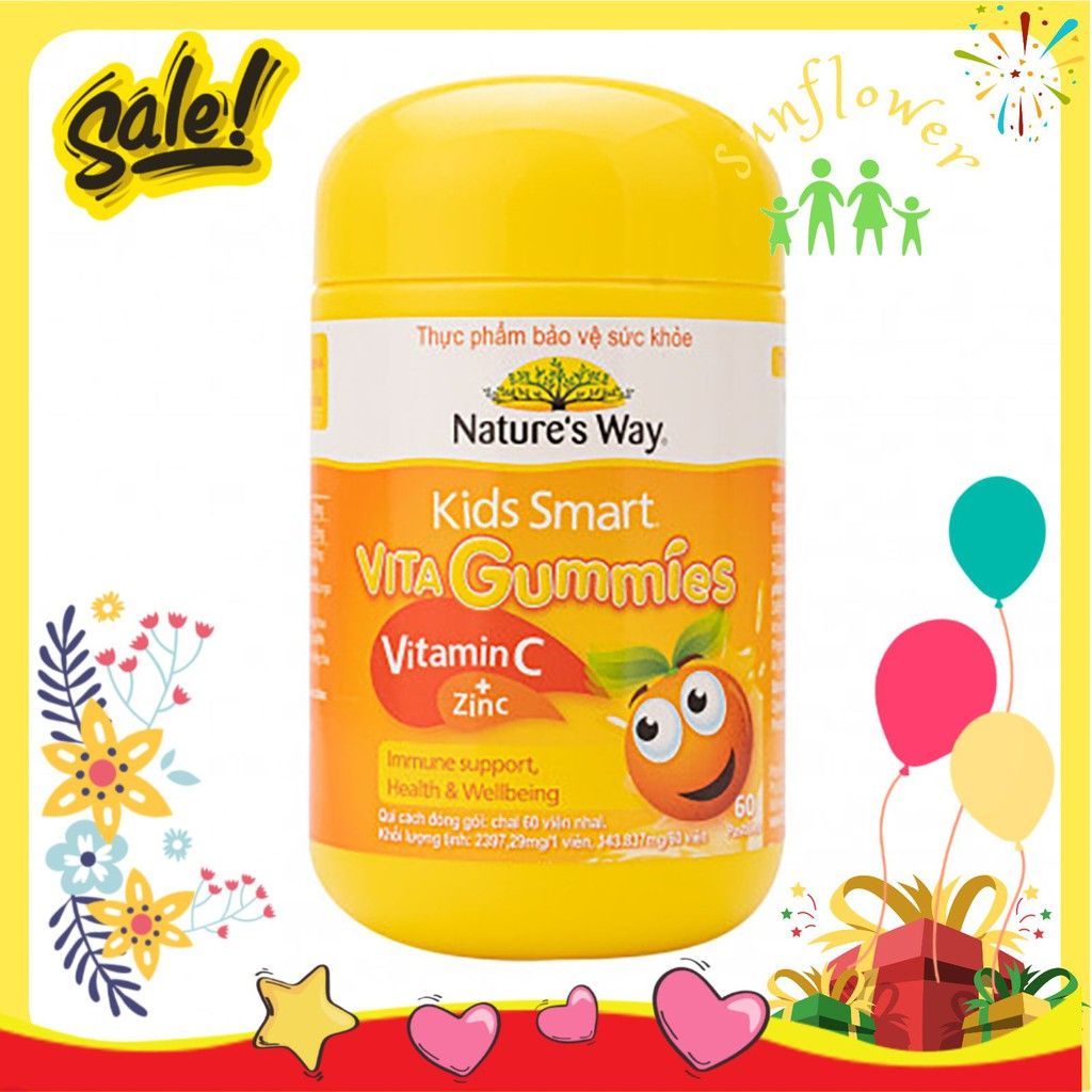 Kẹo Gummy Vitamin Nature's Way Kẽm Mutil 50viên (úc)