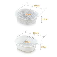 Set Rổ Chậu nhựa Oval Sanada Seiko 5.3L màu trắng