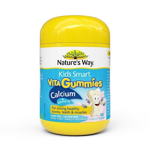 Kẹo Gummy Vitamin Nature's Way Bổ Sung Canxi & Vitamin D cho bé 60v (Úc)