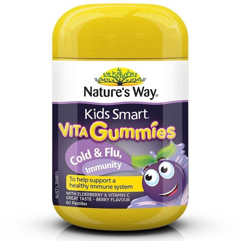 Kẹo Gummy Vitamin Nature's Way Tăng Đề Kháng cho bé từ 2tuổi 60v (Úc)