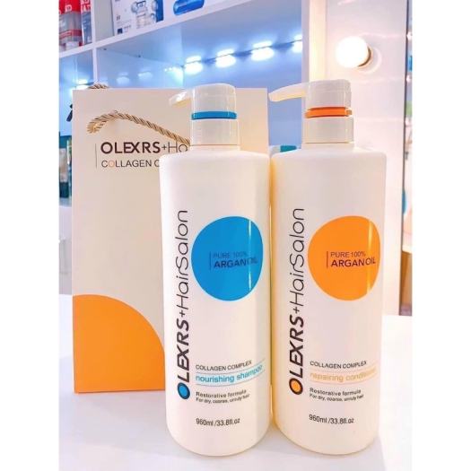 Bộ Gội Xả Olexrs Collagen Hair Salon 960ml (Anh)