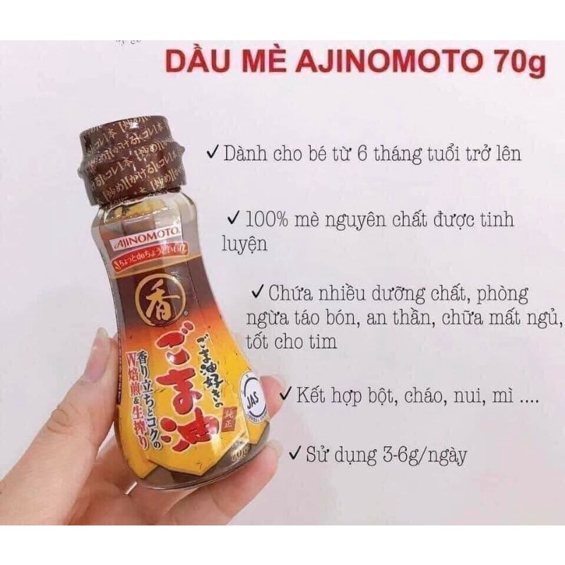 Dầu Mè Ajinomoto Nguyên Chất 70g