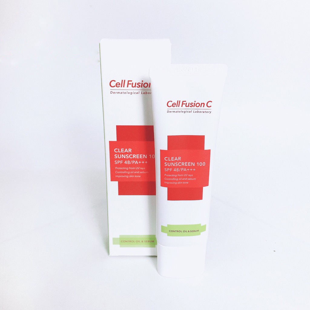 Kem Chống Nắng Cell Fusion C Advanced Da Dầu Mụn 50ml (Xanh)