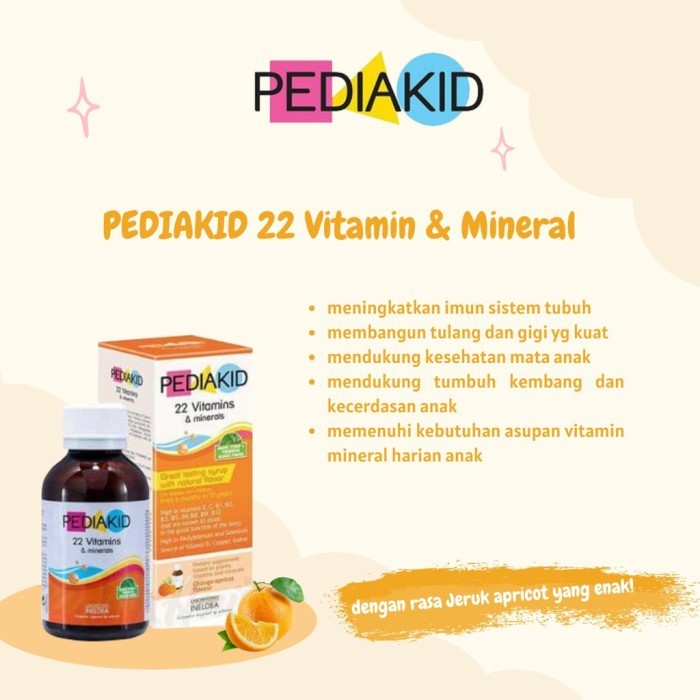 Pediakid Bổ Sung 22 Vitamin và khoáng chất 125ml