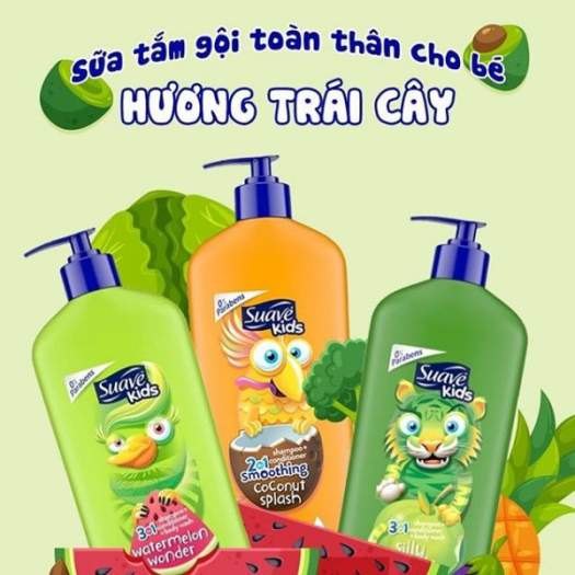 Tắm Gội Suave Kids 2in1 Hương Táo 532ml-Mỹ