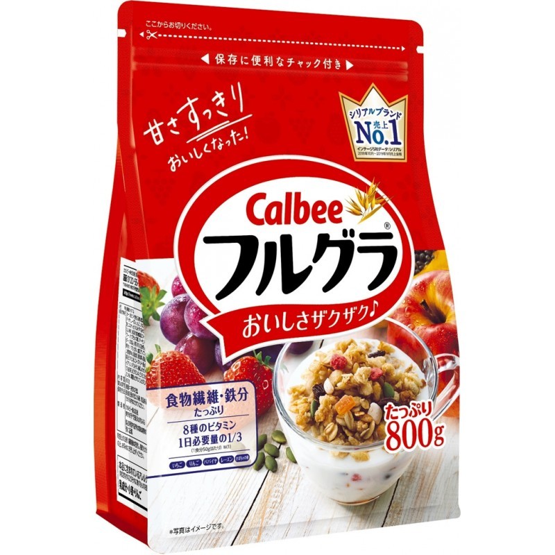 Ngũ Cốc Calbee Hoa Quả Sấy 750gr  Đỏ (T01/25)