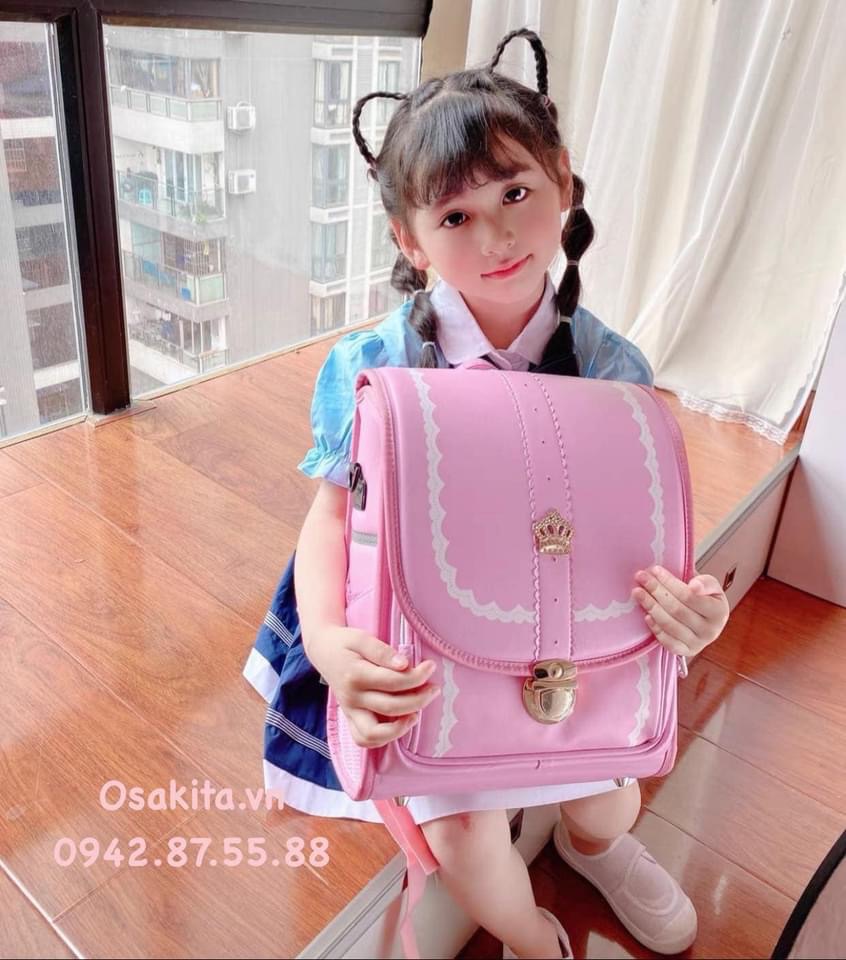 Balo Cặp sách Chống Gù Randoseru  Hàn Quốc RS89901 - Pink