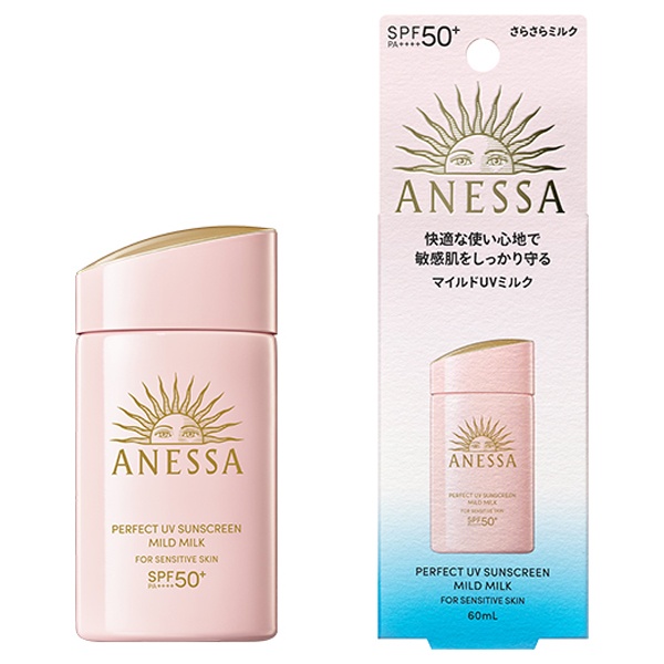 Kem Chống Nắng Anessa 60ml - Dạng Sữa (Hồng - Mới)