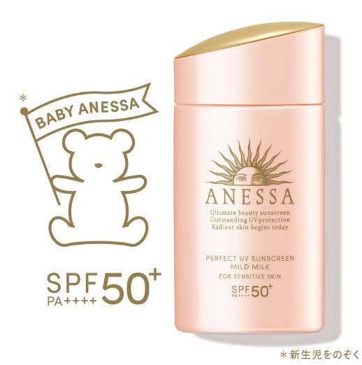 Kem Chống Nắng Anessa 60ml - Dạng Sữa (Hồng - Mới)