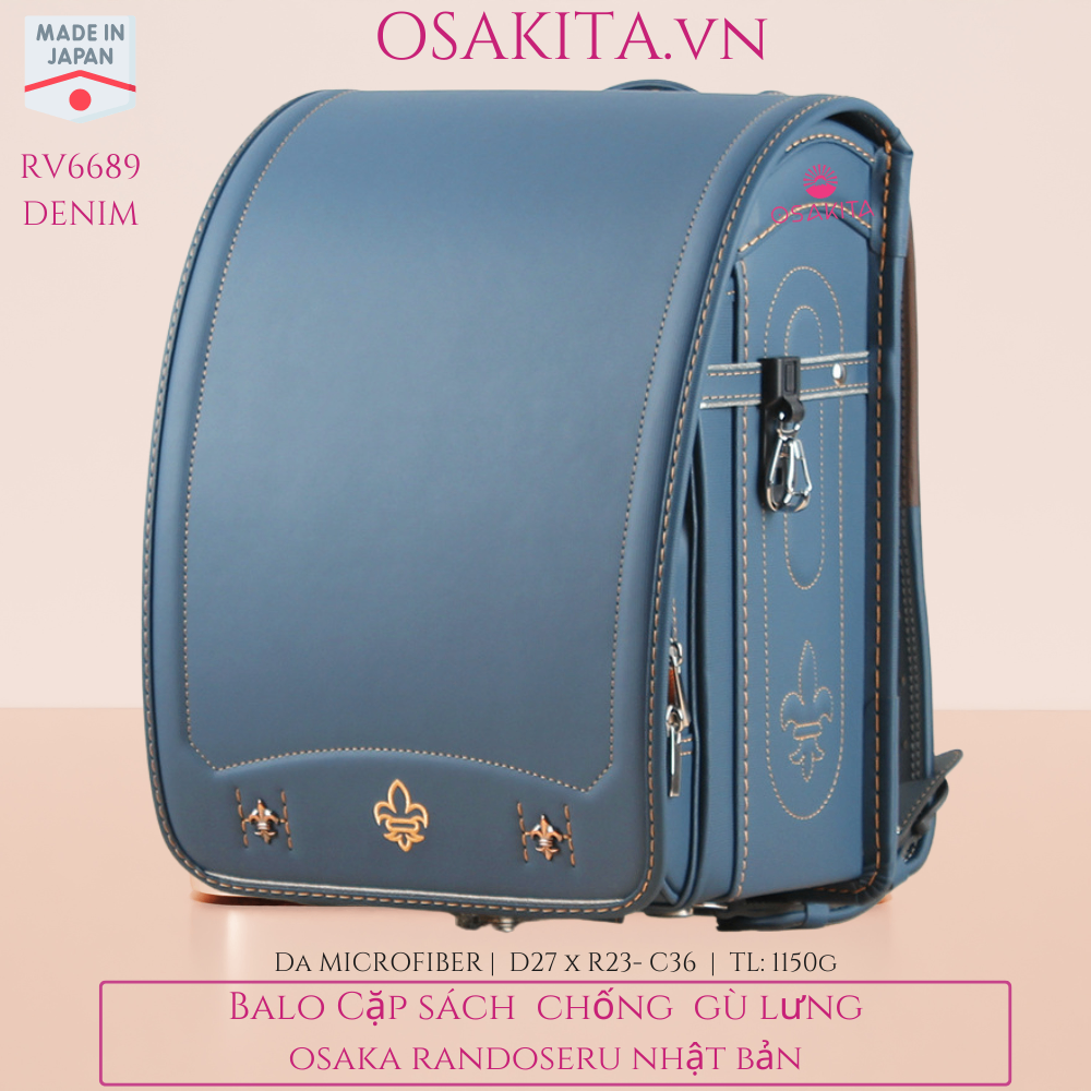 Balo Cặp sách Chống Gù Osaka Randoseru Nhật RS6689 - Jean