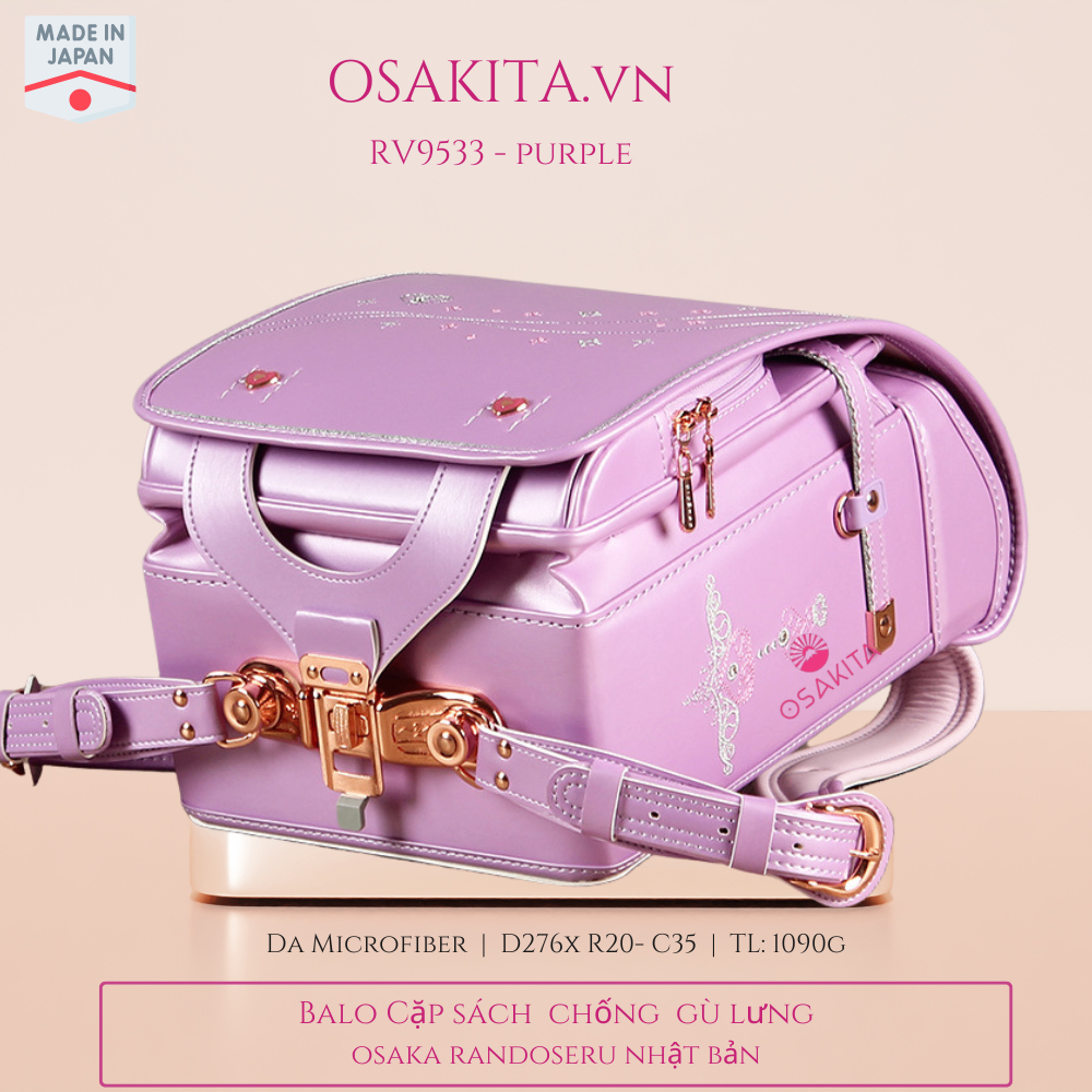 Balo Cặp sách Chống Gù Osaka Randoseru Nhật RV9953 - Blue (od)
