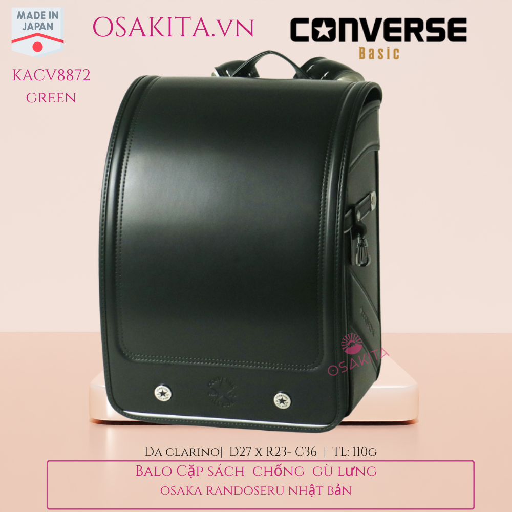 Balo Cặp Sách chống gù CONVERSE Randoseru Nhật - KACV8872 - Green