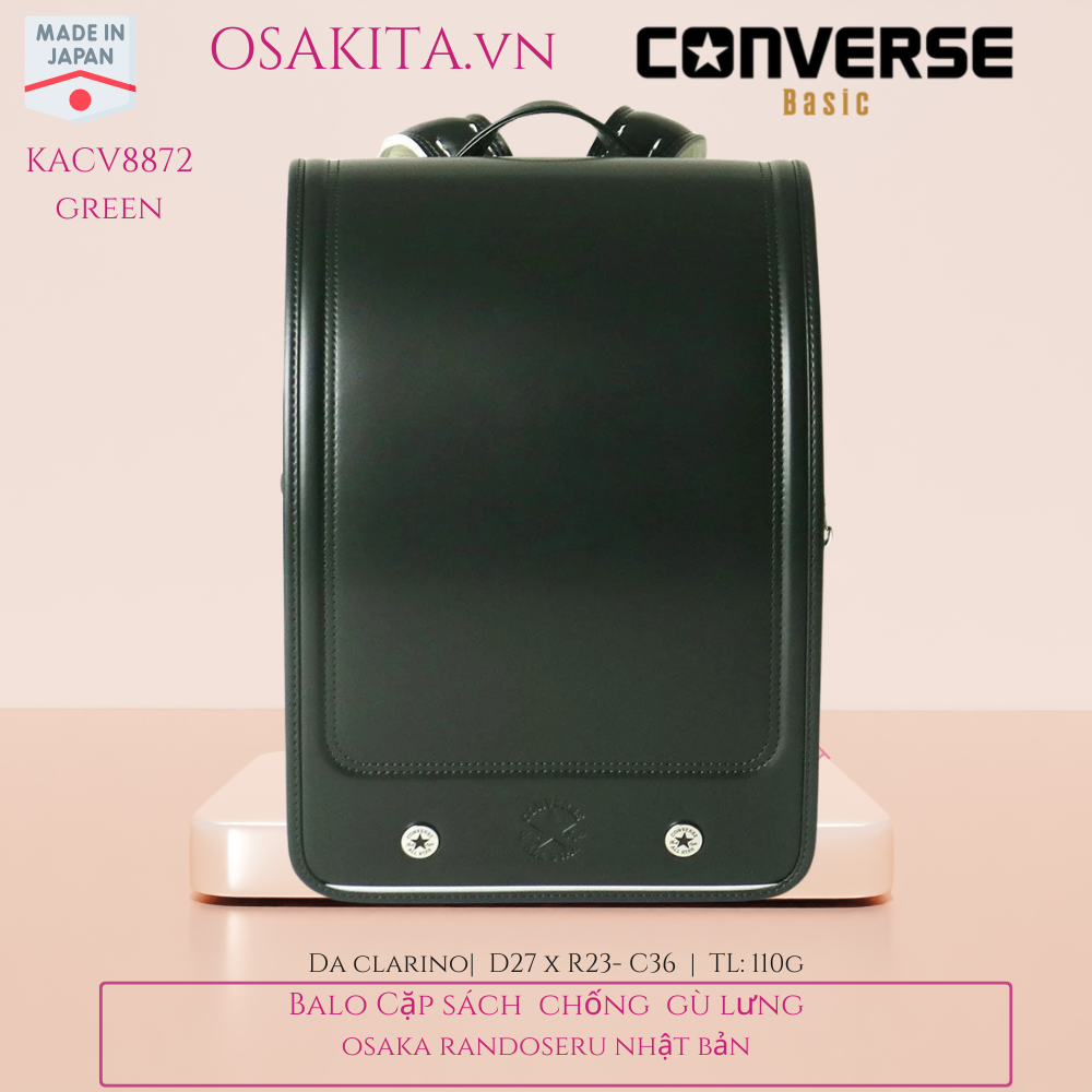Balo Cặp Sách chống gù CONVERSE Randoseru Nhật - KACV8872 - Green
