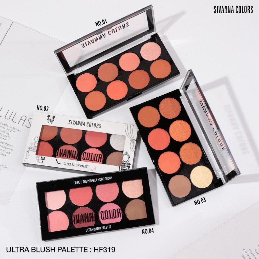 Phấn Má Sivanna Ultra Brush Palette HF319 Tone 03