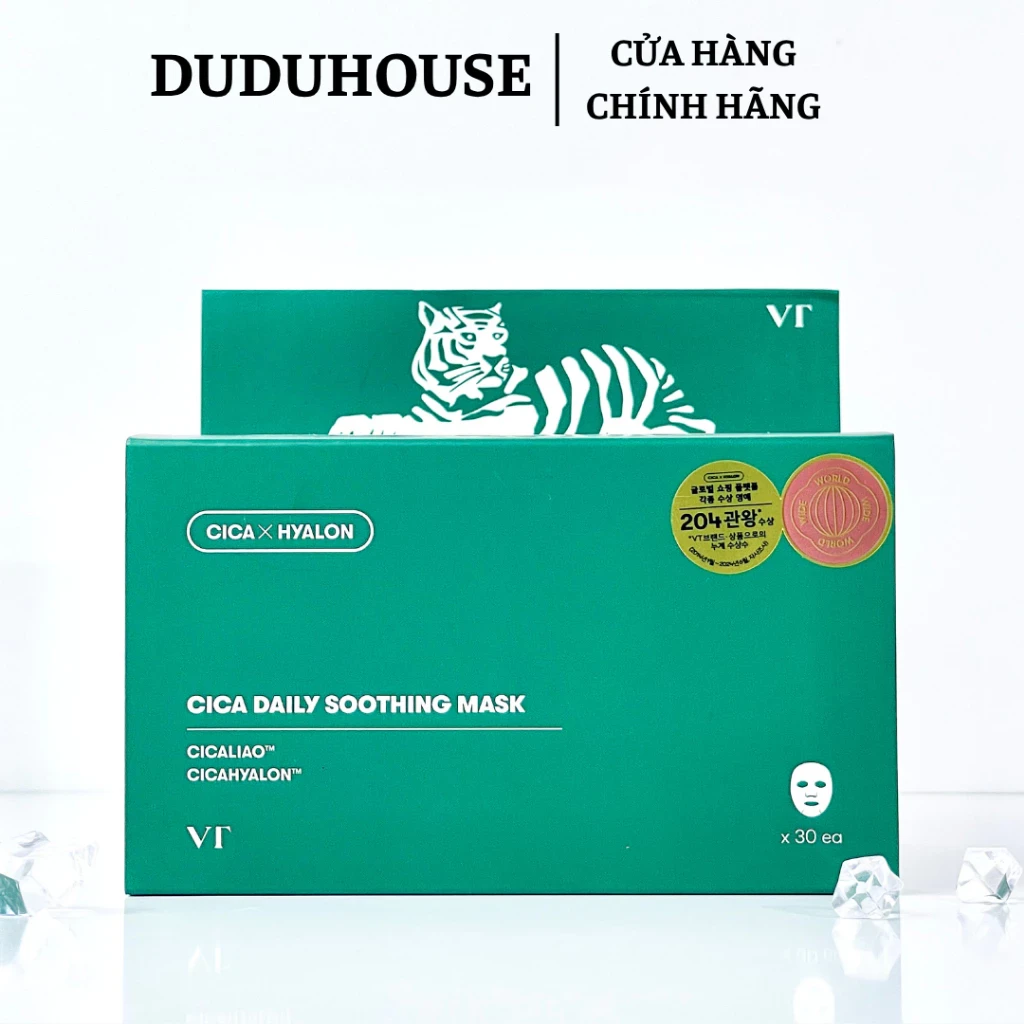 Hộp Mặt Nạ VT Cica Daily Soothing Mask 30 Miếng