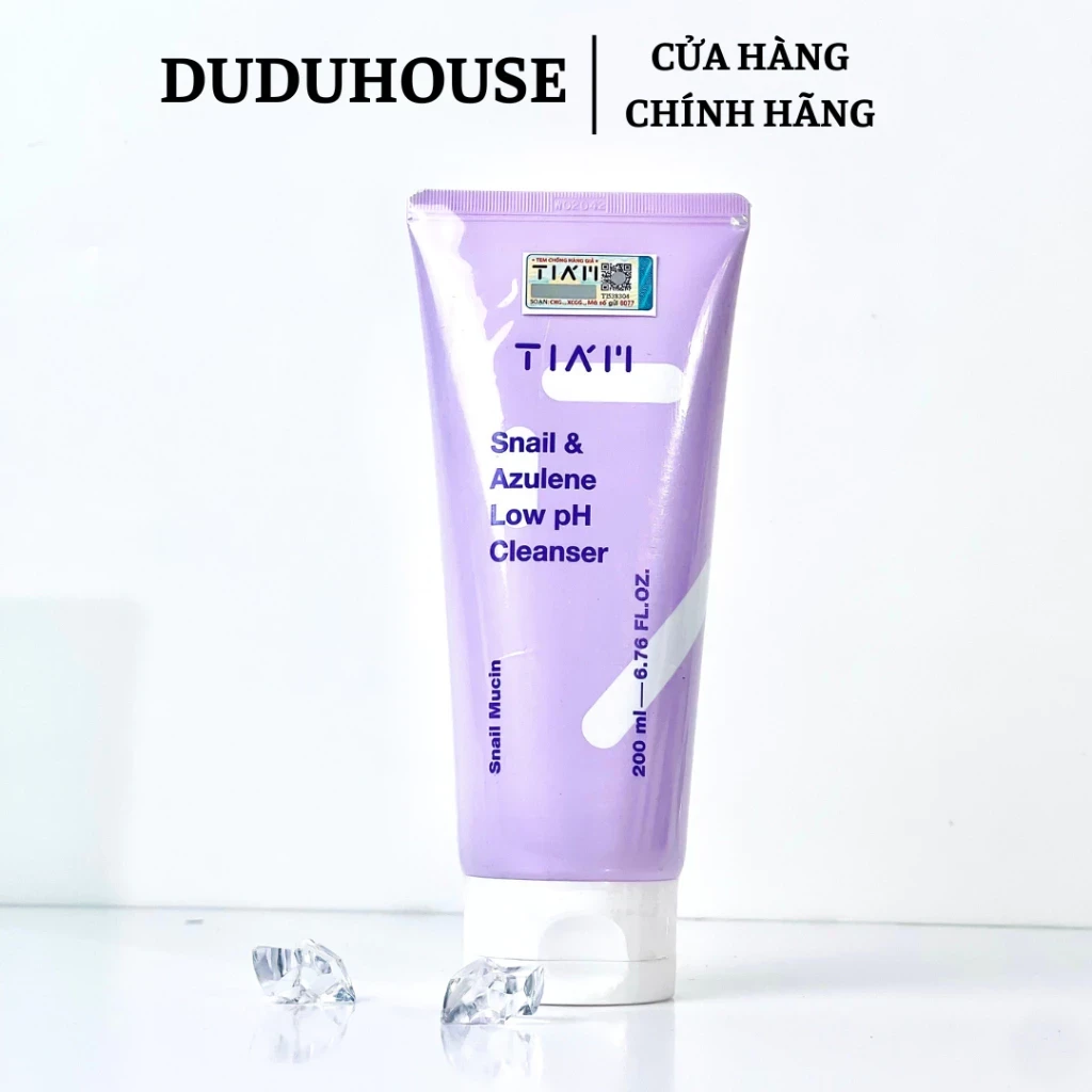 Sữa Rửa Mặt Tia'm Snail & Azulene Tím Fullsize 200ml
