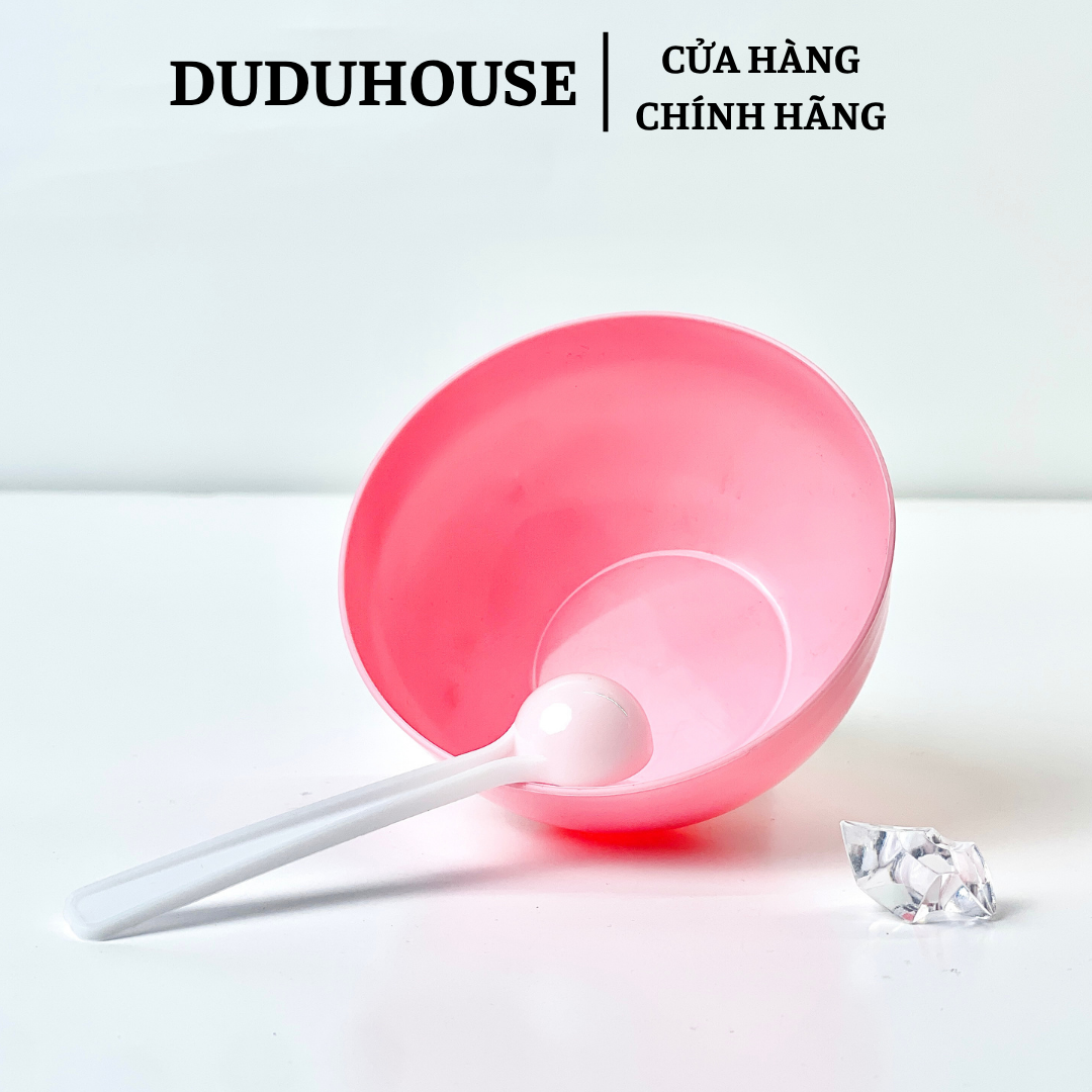 Bộ Thìa + Bát Trộn Màu Hồng