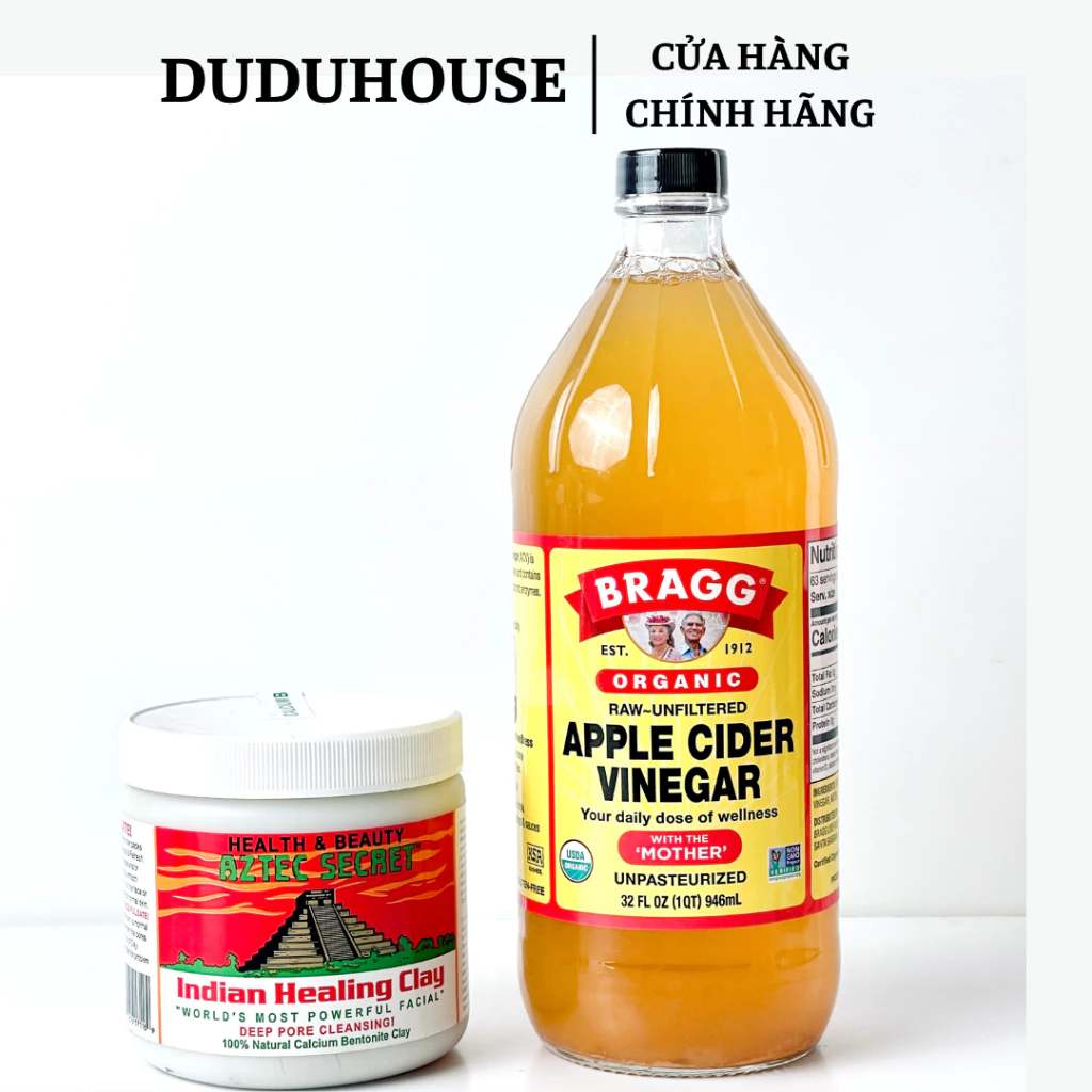 Combo Mask Aztec + Giấm Táo Bragg Mẫu Thử 30ml