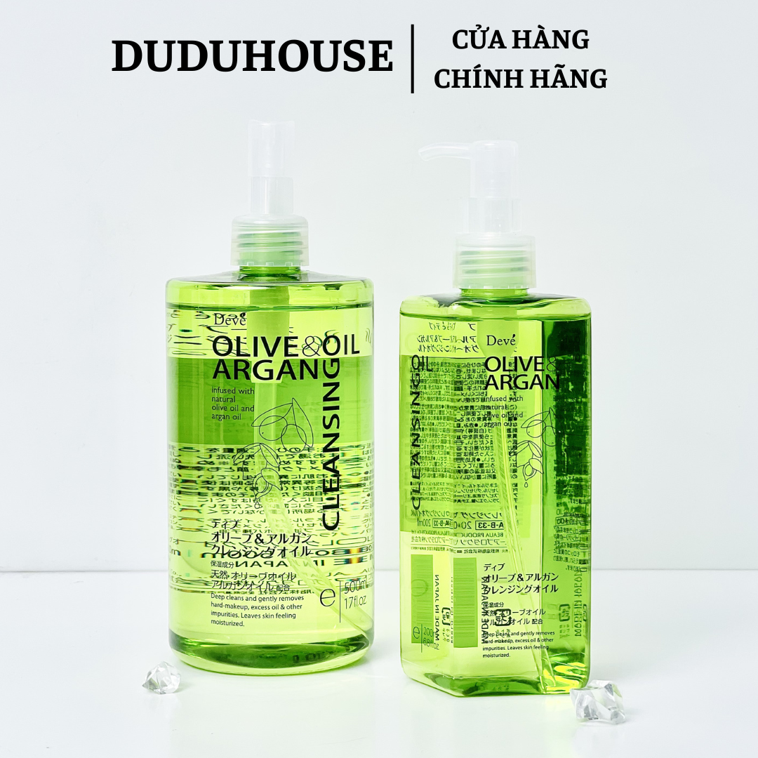 Dầu Tẩy Trang Deve Chiết Xuất Dầu Olive & Argan Fullsize 200ml