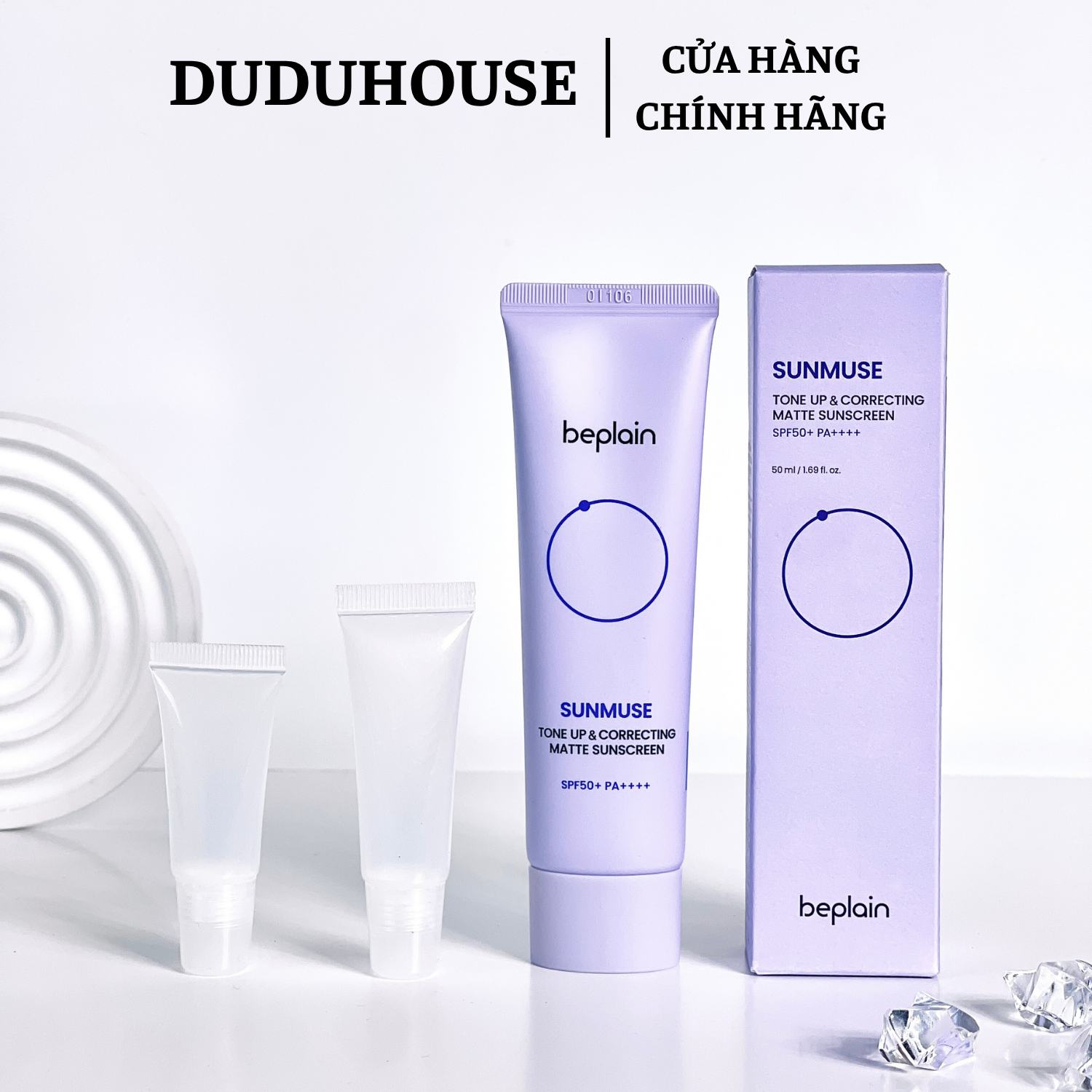 Kem Chống Nắng Beplain Tím Nhạt Mẫu Thử 10ml