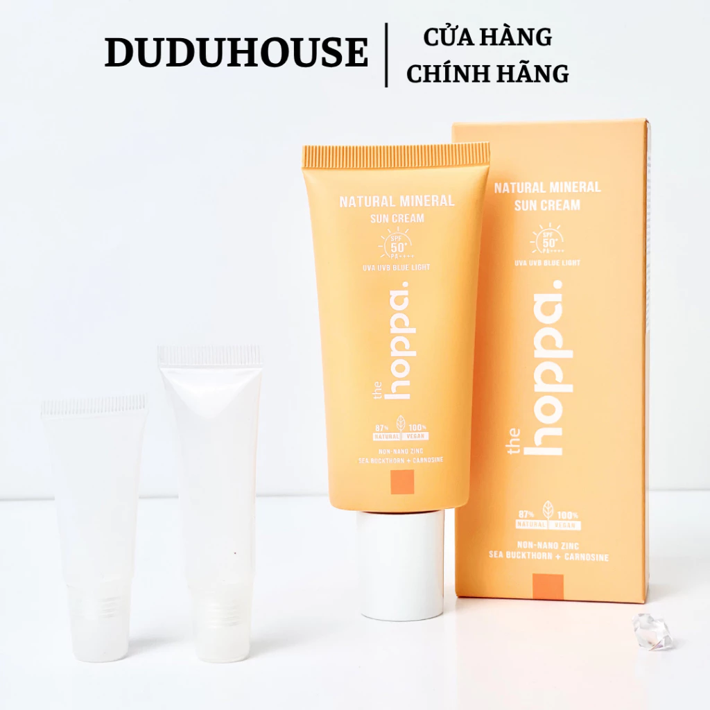 Kem Chống Nắng Hoppa Natural Mineral Sun Cream SPF50+ PA++++ Mẫu Thử 10ml