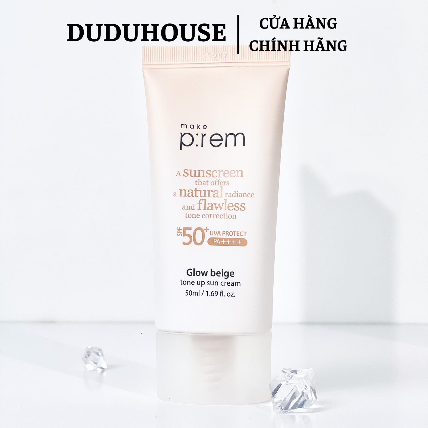 Kem Chống Nắng Make P:rem Cam Glow Beige Tone Up Fullsize 50ml