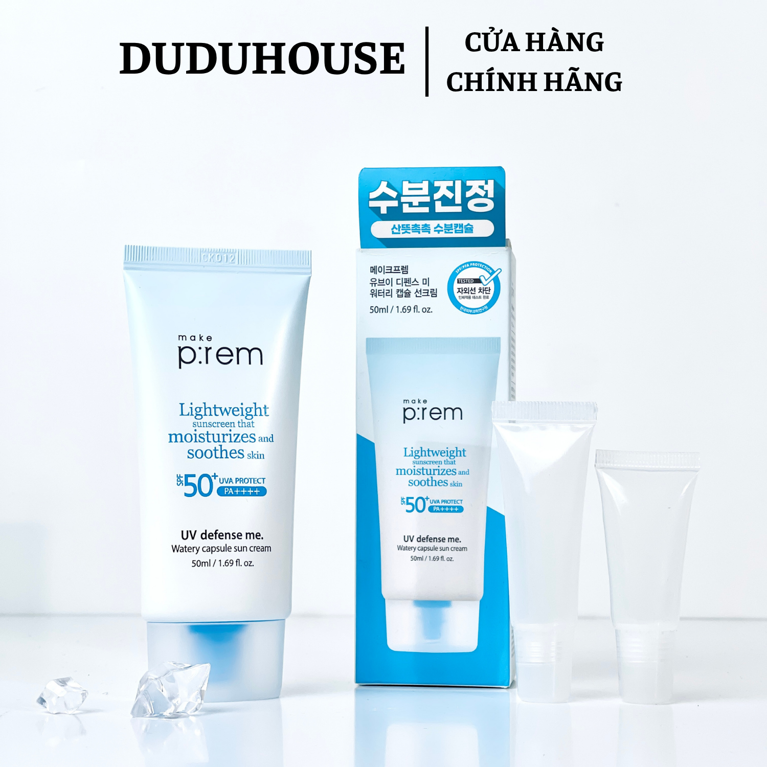 Kem Chống Nắng Make P:rem Lightweight Xanh Dương Mẫu Thử 10ml