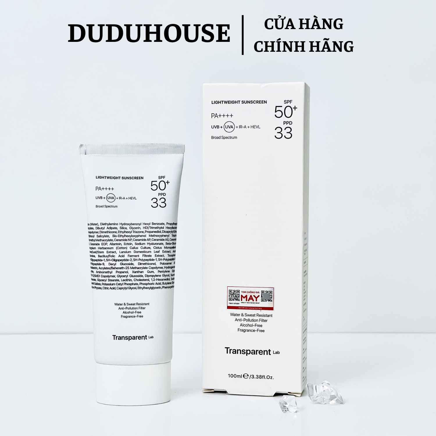 Kem Chống Nắng Transparent Lab Lightweight Sunscreen Fullsize 100ml
