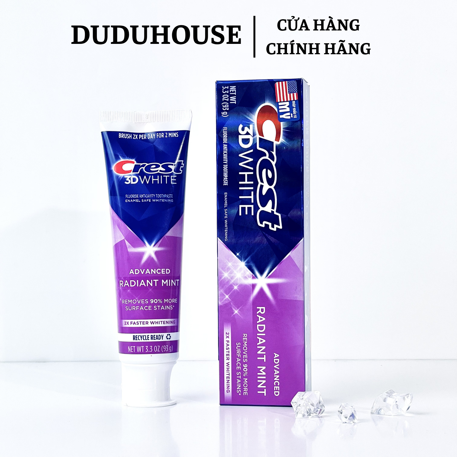 Kem Đánh Răng Crest White Radiant Mint 93g