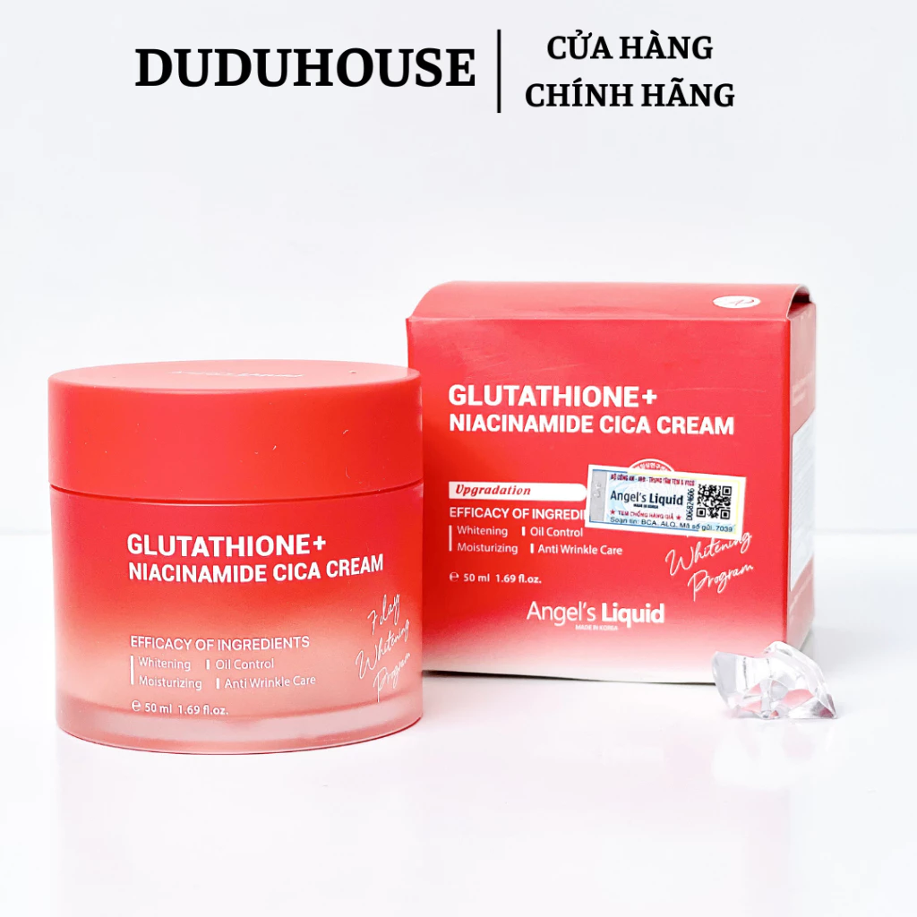 Kem Dưỡng Angel's Liquid Glutathione Plus Niacinamide Cica Fullsize 50ml