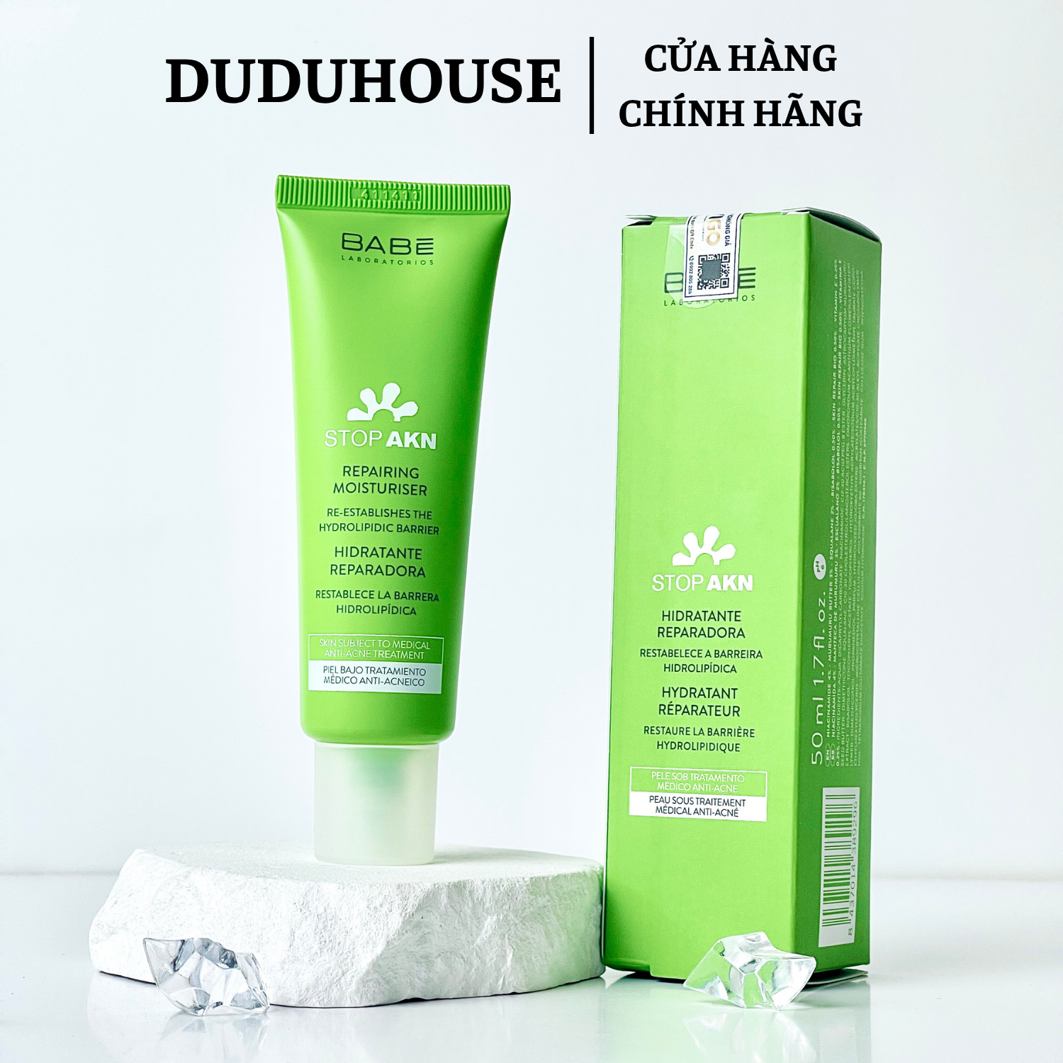 Kem Dưỡng Babe Phục Hồi Stop AKN Fullsize 50ml