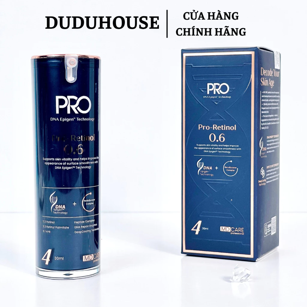 Kem Dưỡng Làm Sáng Và Cải Thiện Nếp Nhăn MdCare Pro-Retinol 0.6 Fullsize 30ml