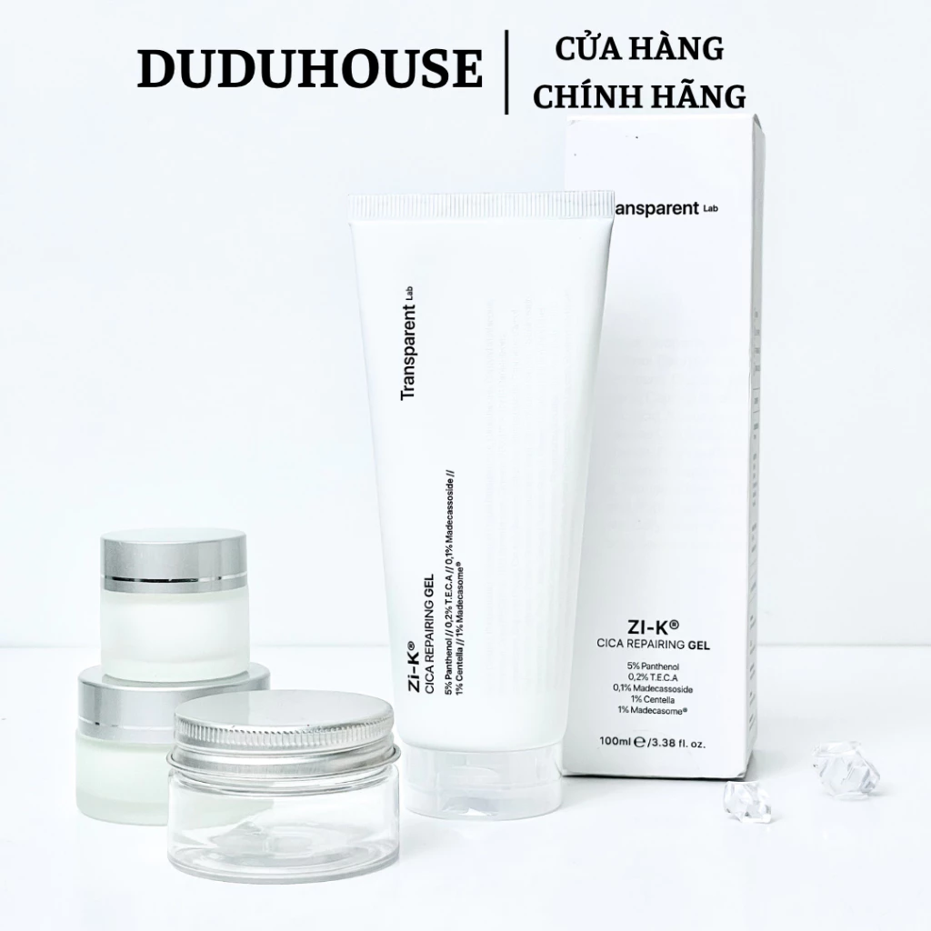 Kem Dưỡng Phục Hồi Transparent Lab Zi-K Cica Repairing Gel Mẫu Thử 10ml