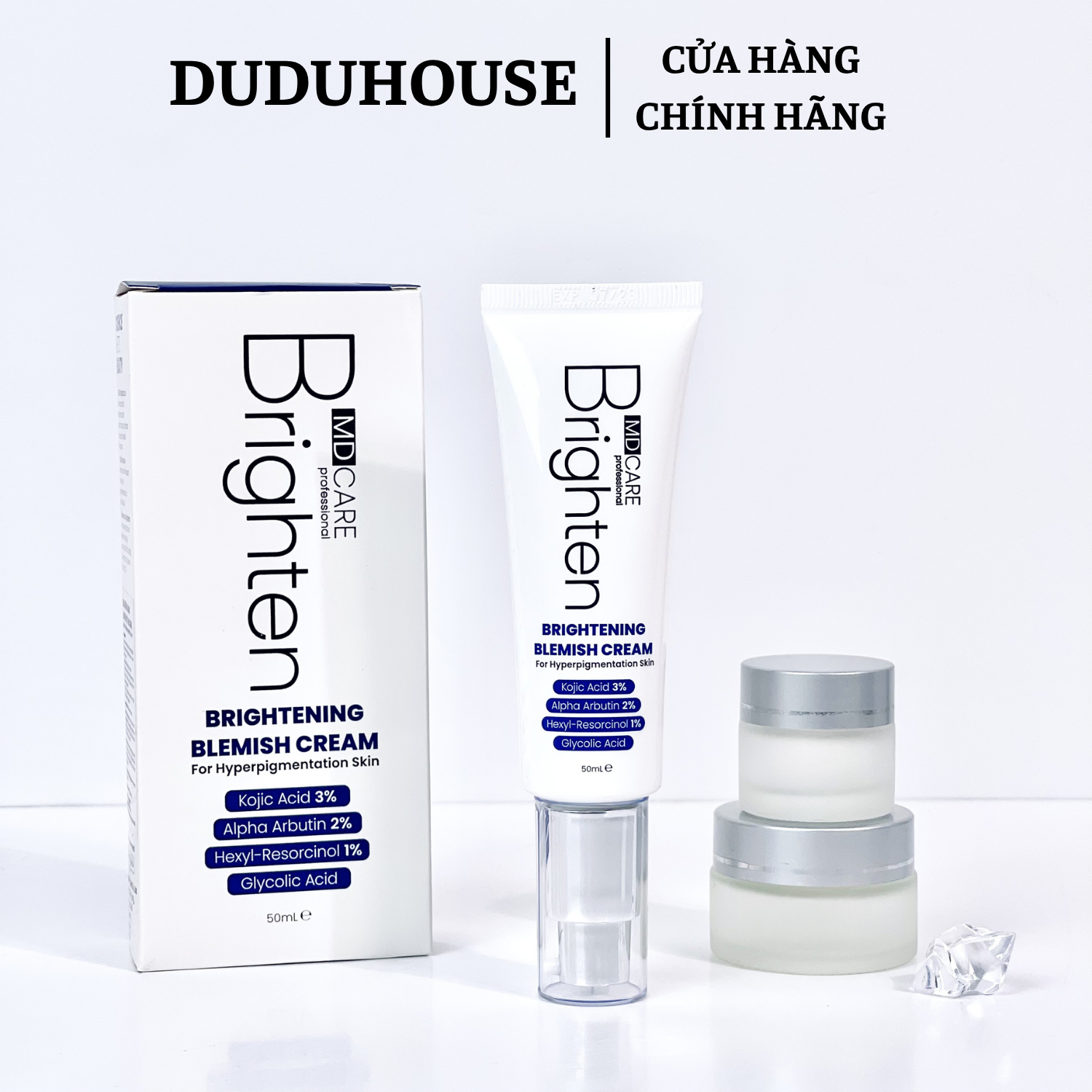 Kem Dưỡng Sáng Chuyên Biệt MdCare Brightening Blemish Cream Mẫu Thử 10ml