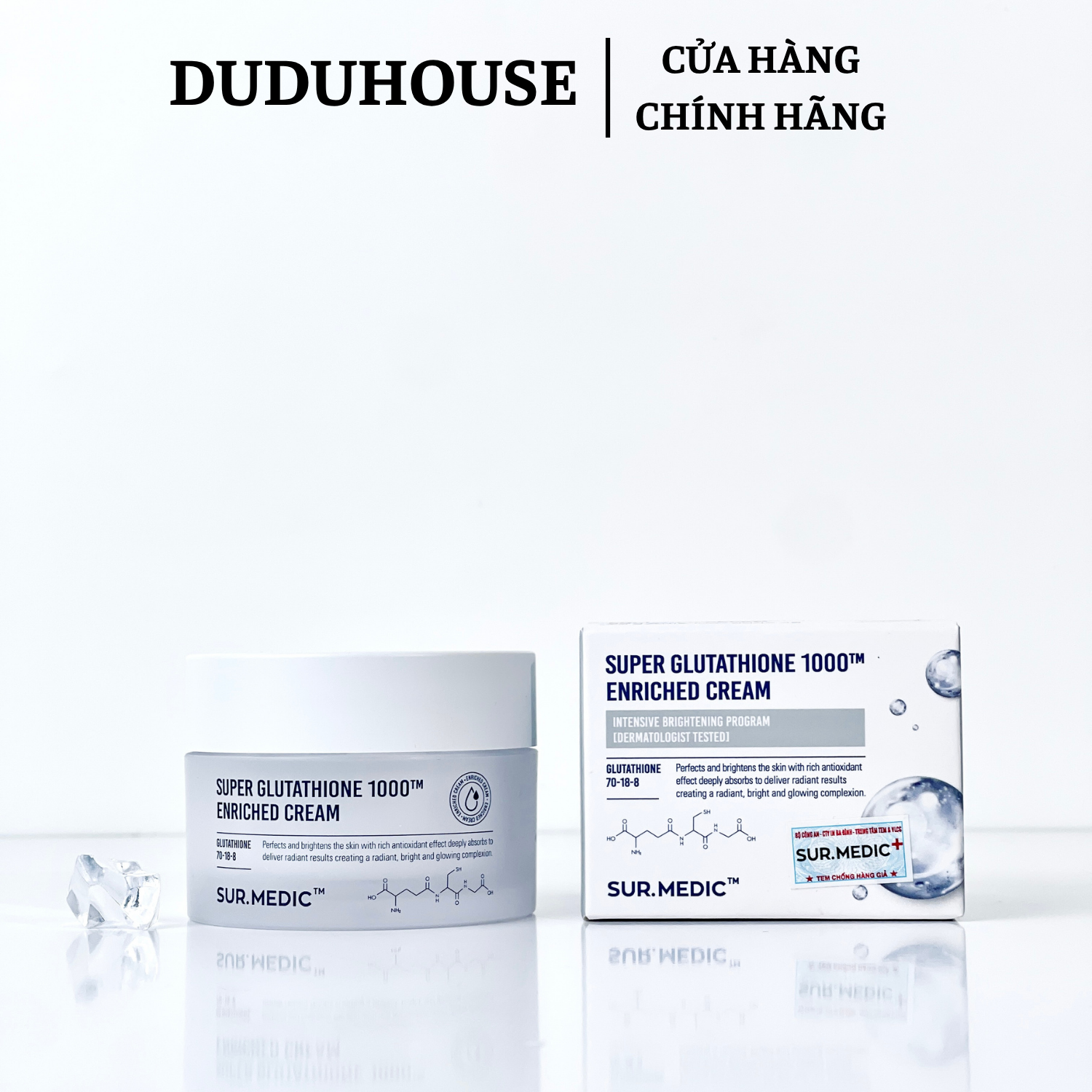 Kem Dưỡng Trắng Sur.Medic Glutathion 1000 Hũ Fullsize 50ml