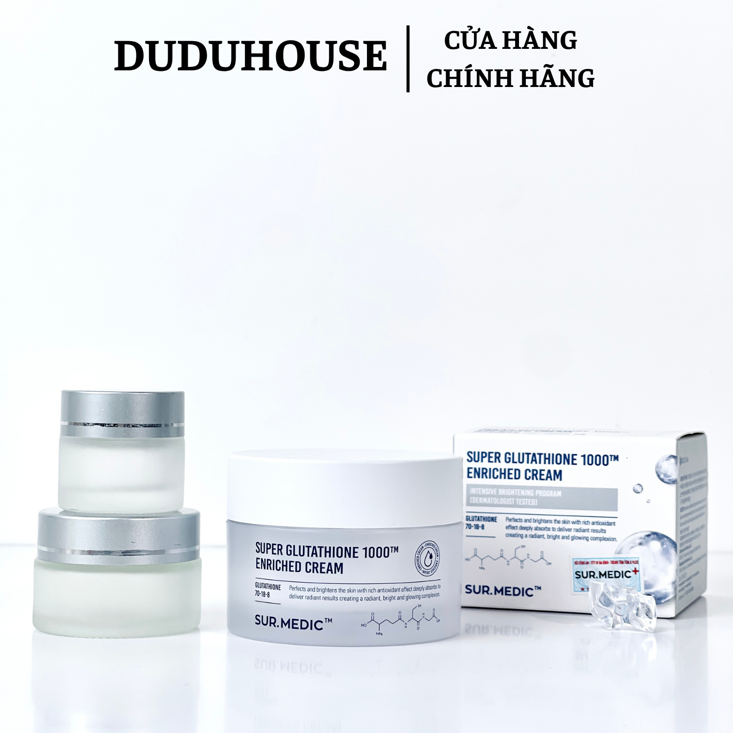 Kem Dưỡng Trắng Sur.Medic Glutathion 1000 Hũ Mẫu Thử 10ml