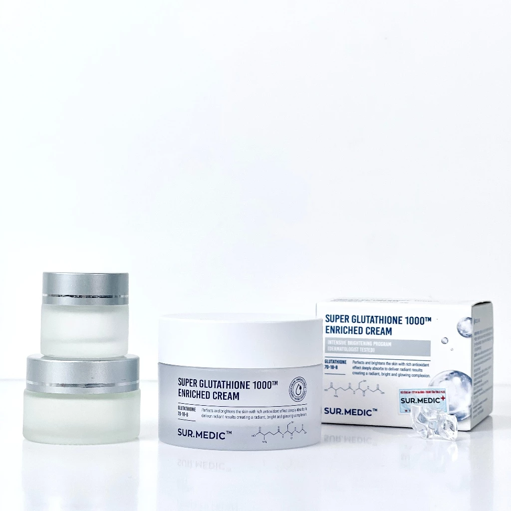 Kem Dưỡng Trắng Sur.Medic Tone up Super Glutathione 100 Tuýp Mẫu Thử 10ml