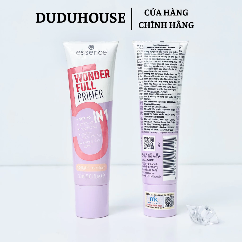 Kem Lót Essence Wonder Full Primer 5in1 #Hồng Đậm Fullsize 30ml