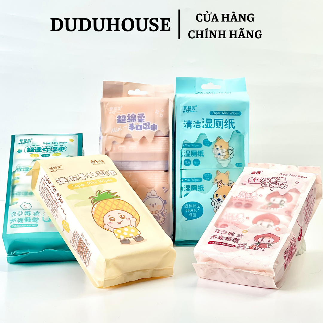 Khăn Giấy Ướt Mini Dạng Nén Bịch 8 Gói