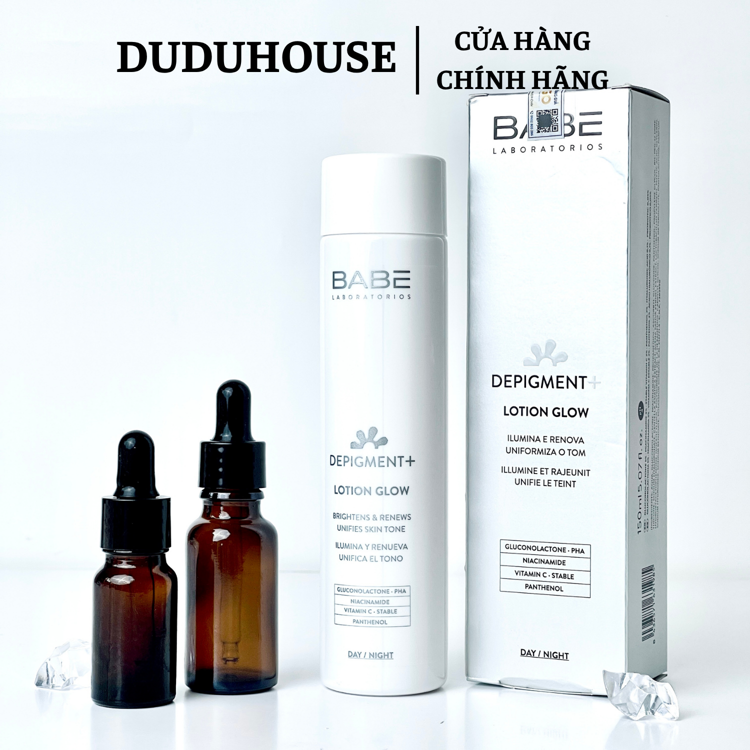 Lotion Trắng Da Babe Depigment + Glow Mẫu Thử 50ml