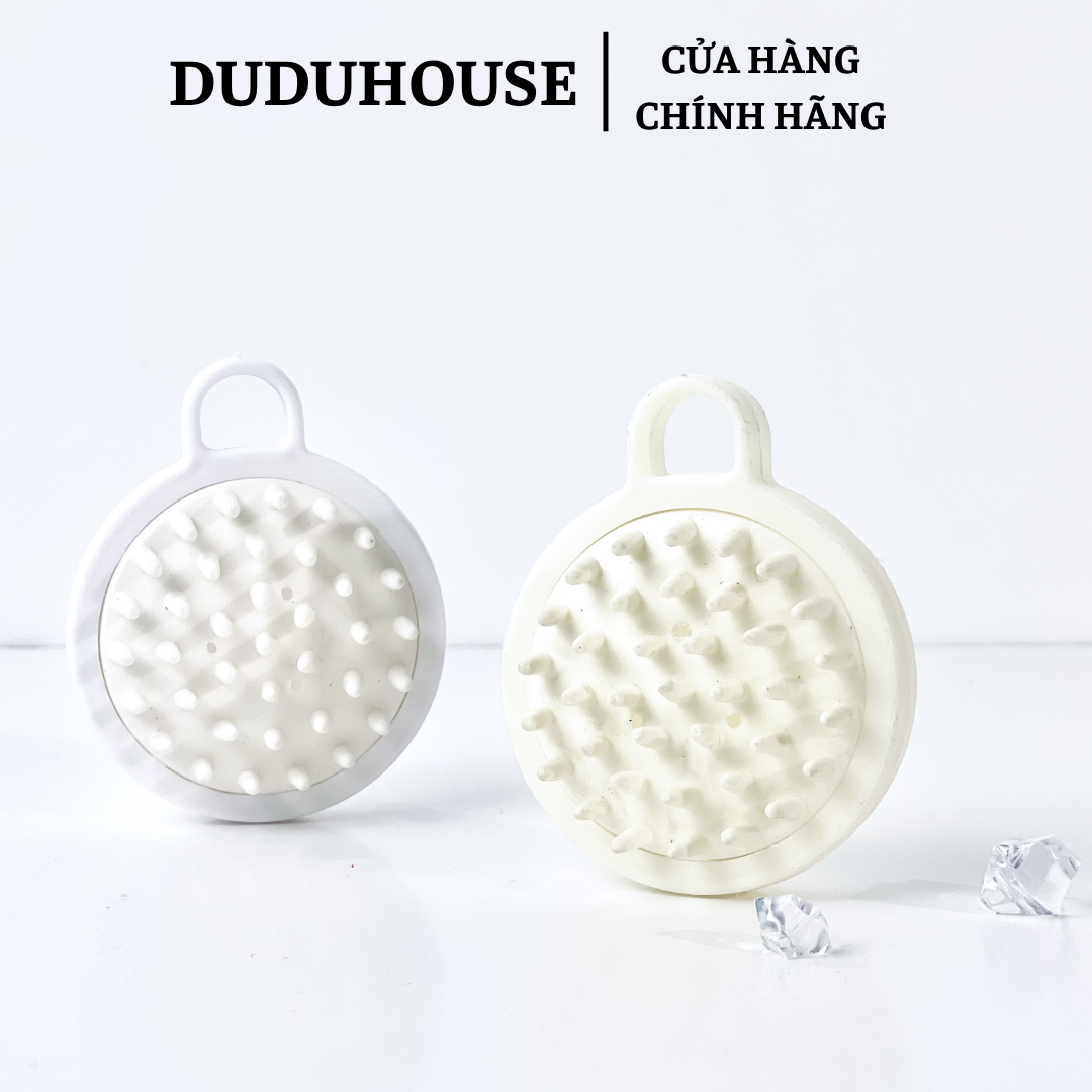 Lược Gội Đầu Silicon Màu Trắng