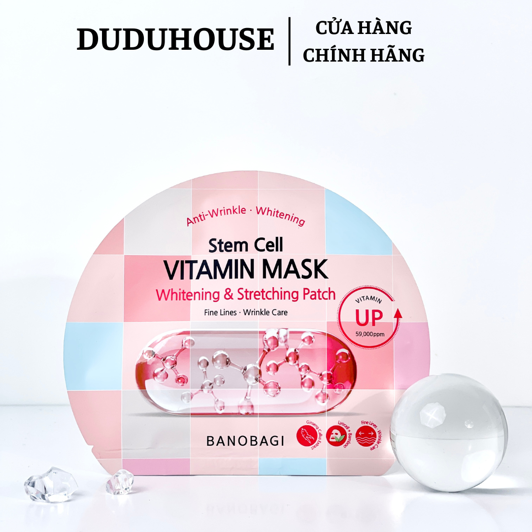 Mặt Nạ Giấy Banobagi Stem Whitening & Accare - Lẻ 1 Miếng