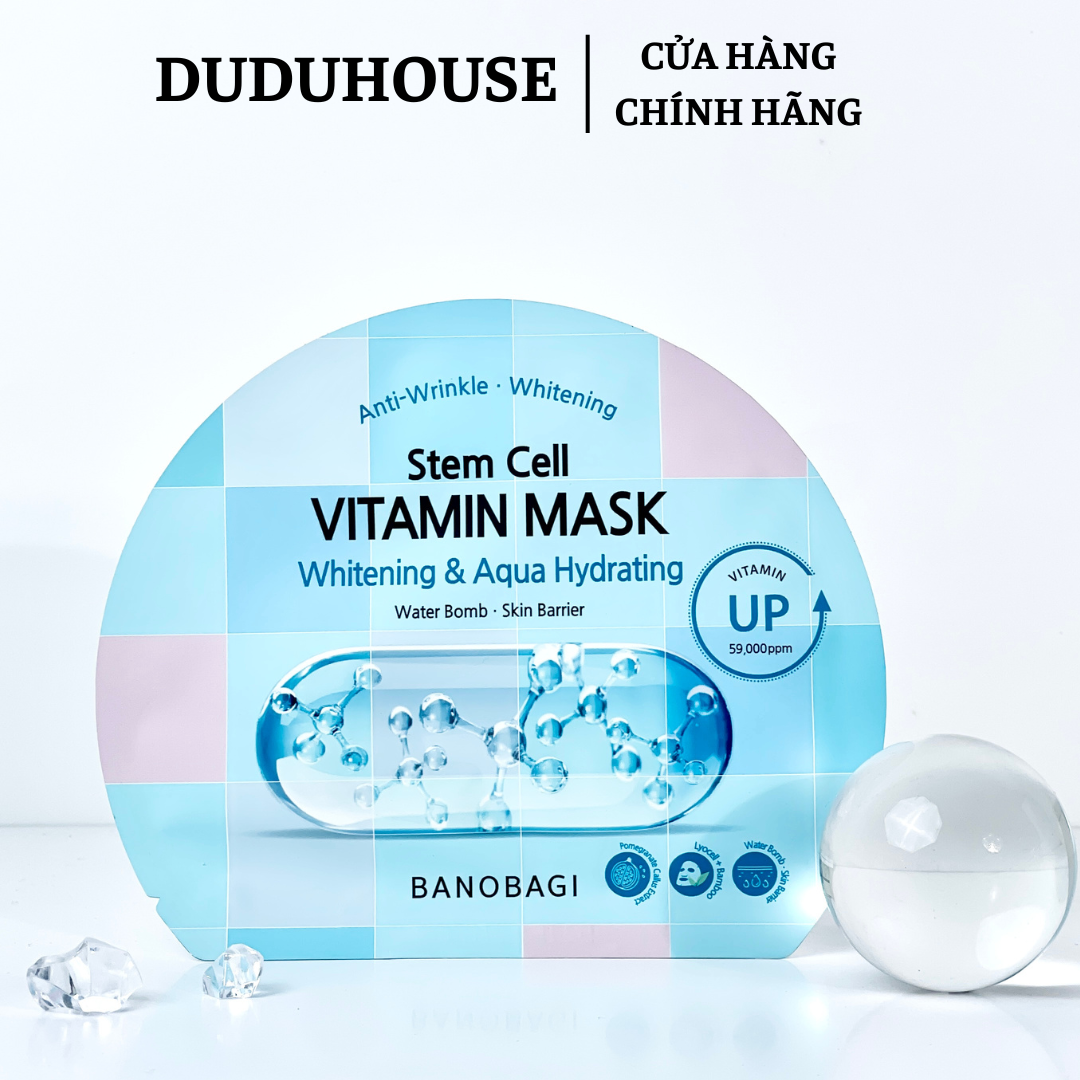 Mặt Nạ Giấy Banobagi Stem Whitening & Aqua - Lẻ 1 Miếng