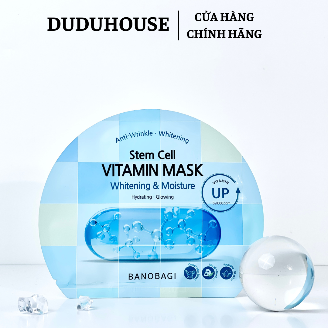 Mặt Nạ Giấy Banobagi Stem Whitening & Moisture - Lẻ 1 Miếng