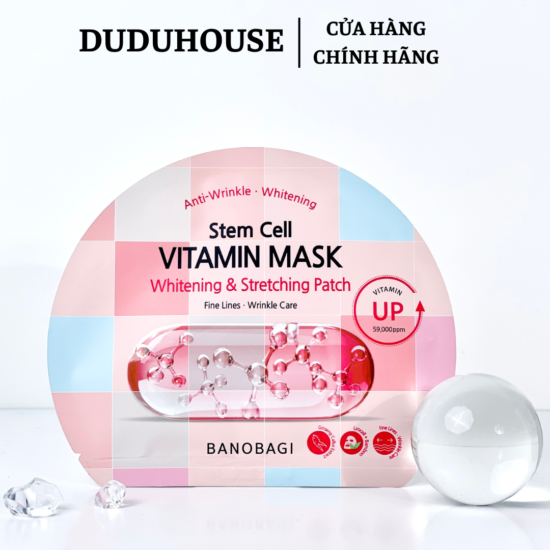 Mặt Nạ Giấy Banobagi Stem Whitening & Stretching - Lẻ 1 Miếng